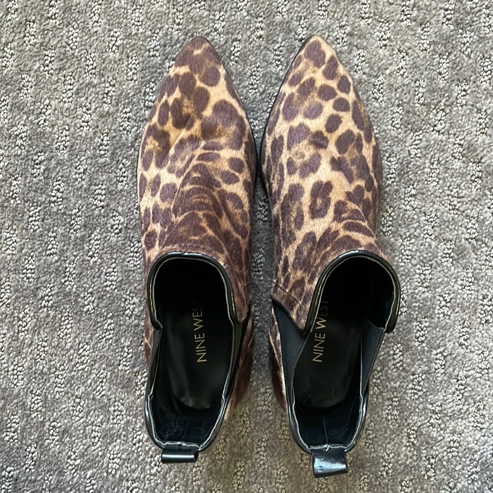 Cheetah faux fur booties